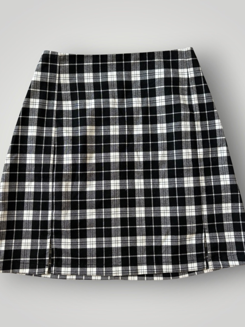 Black & White Plaid Cara Mini Skirt - Brandy Melville NWT